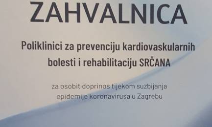 Zahvalnica Poliklinici