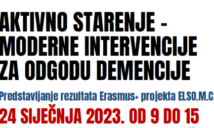 Simpozij „Aktivno starenje – moderne intervencije za odgodu demencije“