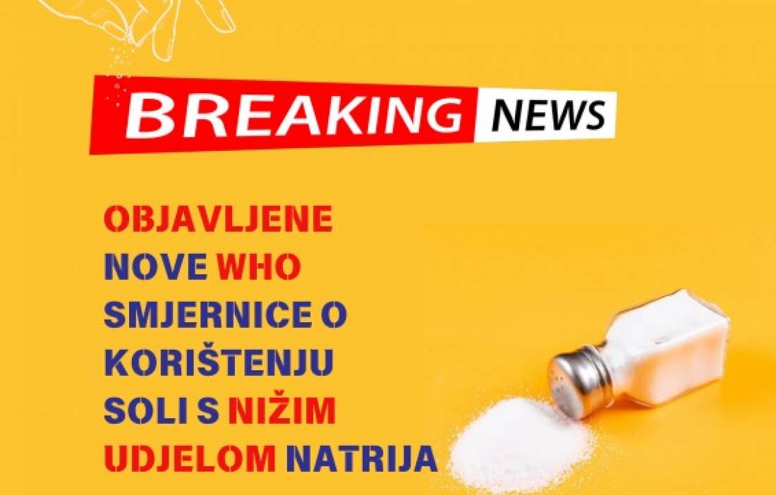 Nove WHO smjernice o korištenju soli s nižim udjelom natrija