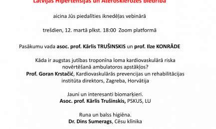 Sudjelovanje na webinaru, tema: „Role of hs-TnI for CV risk assessement in ambulatory setting”