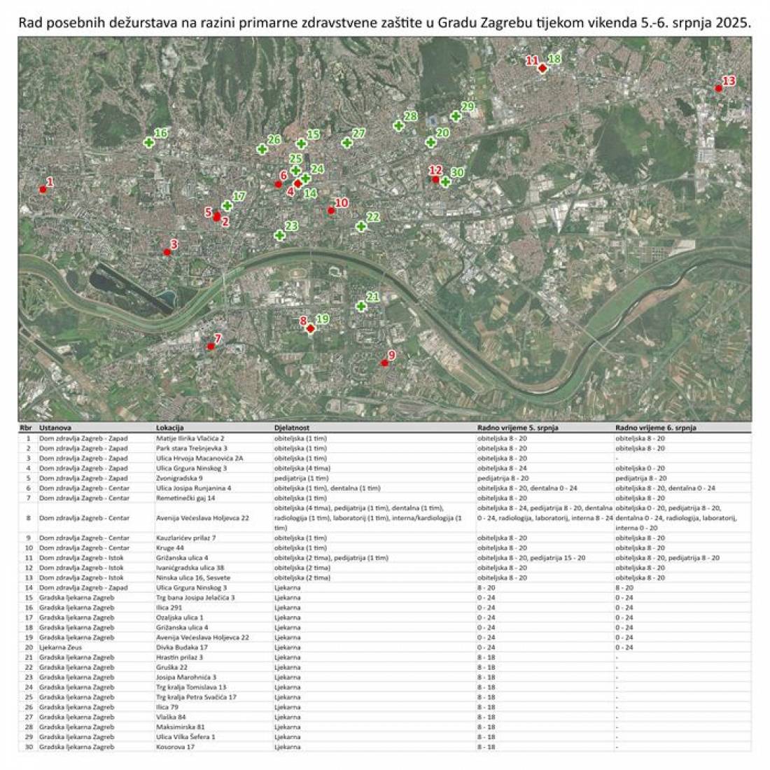 Tijekom nadolazećeg vikenda dodatnih 17 timova i pet novih lokacija posebnih dežurstava u domovima zdravlja