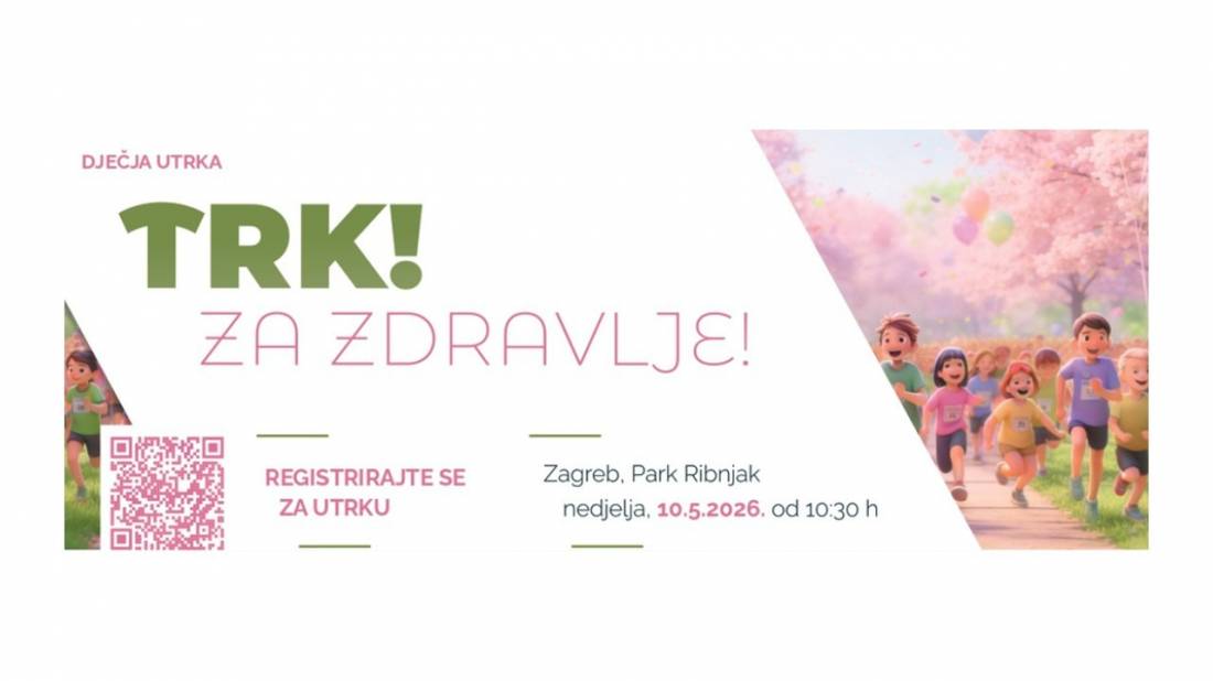 Dječja utrka TRK! ZA ZDRAVLJE u Parku Ribnjak